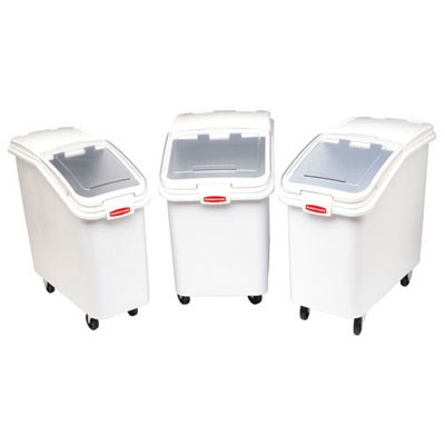 Rubbermaid 3603-88 Ingredient Mobile Bin with Sliding Hinged Lid