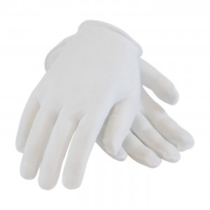 Cotton Lisle Inspection Gloves 9" Unhemmed Lightweight
