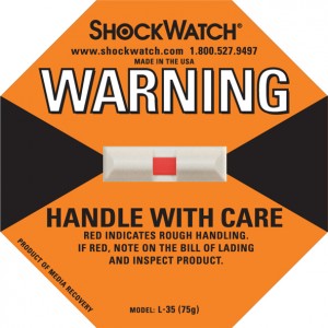 Shockwatch 75G Rating Orange Blank No Logo 50/bx